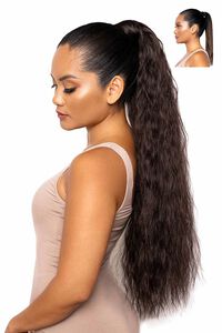 BROWN COMBO PRETTYPARTY The Caprii Hook-and-Loop Wrap-Around Ponytail, image 2