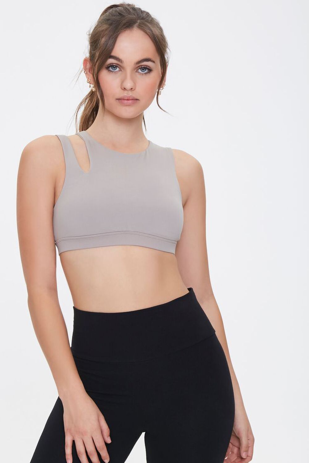 TAUPE Active Cutout Sports Bra, image 1