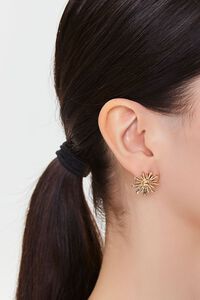GOLD Sun Stud Earrings, image 1