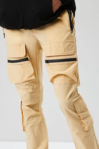 KHAKI Drawstring Cargo Slim-Fit Pants, image 5
