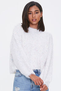Speckled Fuzzy Knit Sweater, image 1