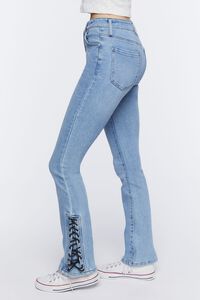 MEDIUM DENIM Lace-Up Flare Jeans, image 3