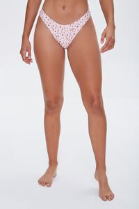 PINK/MULTI Spotted High-Leg Bikini Bottoms, image 4