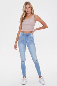 TAUPE Cropped Tank Top, image 4