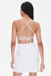 WHITE Crisscross Mini Dress, image 3