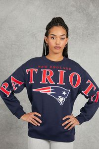 BLUE/MULTI New England Patriots Graphic Pullover, image 5