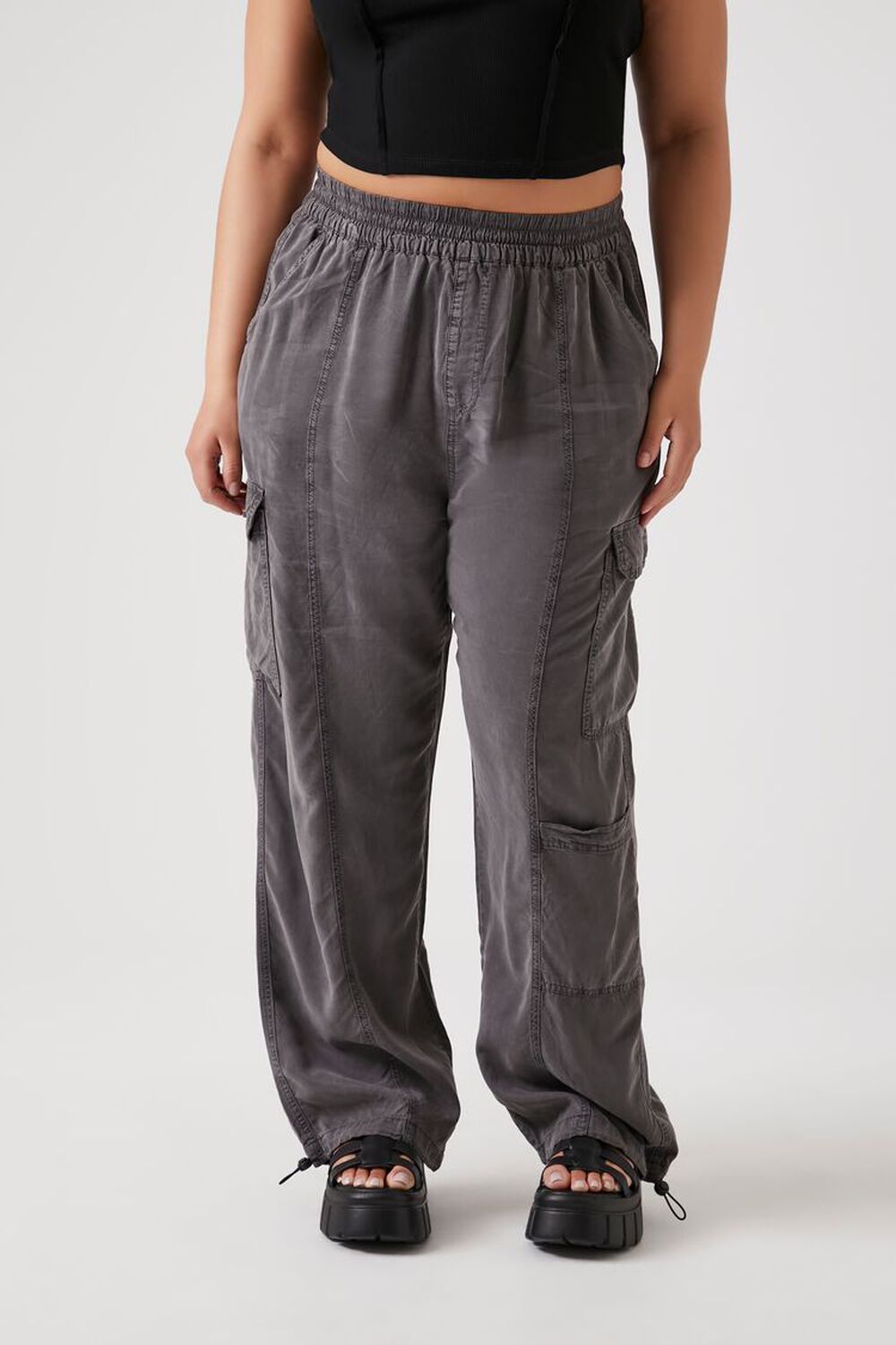 Plus Size Drawstring Cargo Joggers | Forever 21