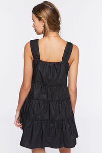 BLACK Tiered Ruffle-Trim Mini Dress, image 3