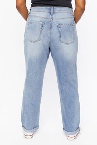 MEDIUM DENIM Plus Size Distressed Baggy Jeans, image 4