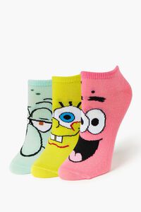 SpongeBob Graphic Ankle Socks - 3 Pack, image 1
