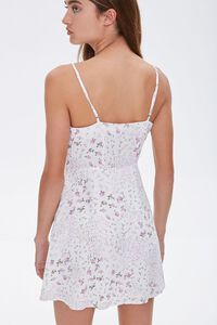WHITE/MULTI Floral Print Mini Dress, image 4