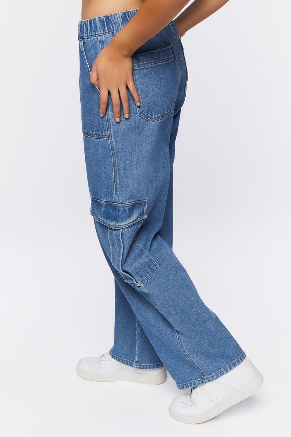 MEDIUM DENIM Cargo Ultra-Slouchy Jeans, image 3