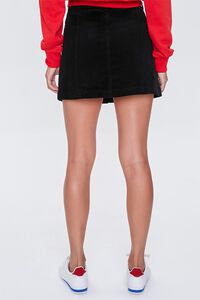 BLACK Corduroy Button-Up Mini Skirt, image 4