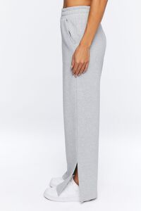 HEATHER GREY French Terry Wide-Leg Pants, image 3