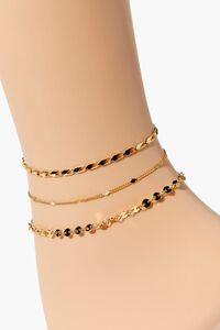 GOLD Upcycled Chain Anklet Set, image 1