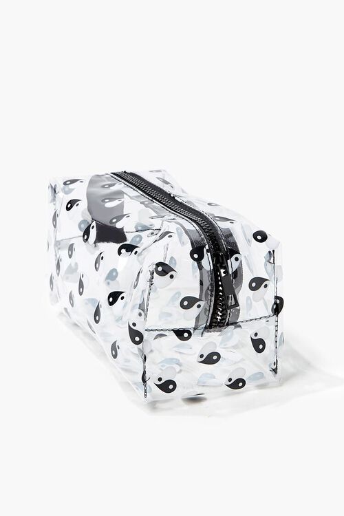 CLEAR/MULTI Yin Yang Print Square Pouch, image 2