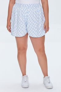 Plus Size Checkered Print Shorts, image 2