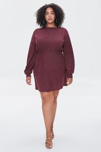 WINE Plus Size Drop-Sleeve Mini Dress, image 4