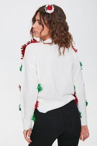 IVORY/MULTI Santa Snowglobe Garland Ball Sweater, image 3