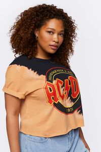BLACK/MULTI Plus Size ACDC Graphic Cropped Tee, image 2