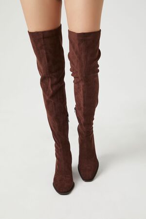 Over the knee boots. Tights. Shorts from Forever 21. Blazer from