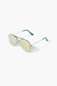 ROSE GOLD/MULTI Aviator Frame Sunglasses, image 2