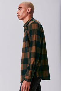 BROWN/BLACK Buffalo Plaid Flannel Shirt, image 2