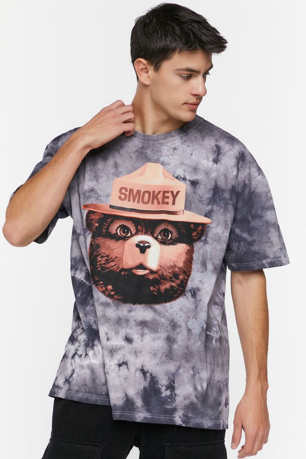 BLACK/MULTI Tie-Dye Smokey Bear Graphic Tee, image 1