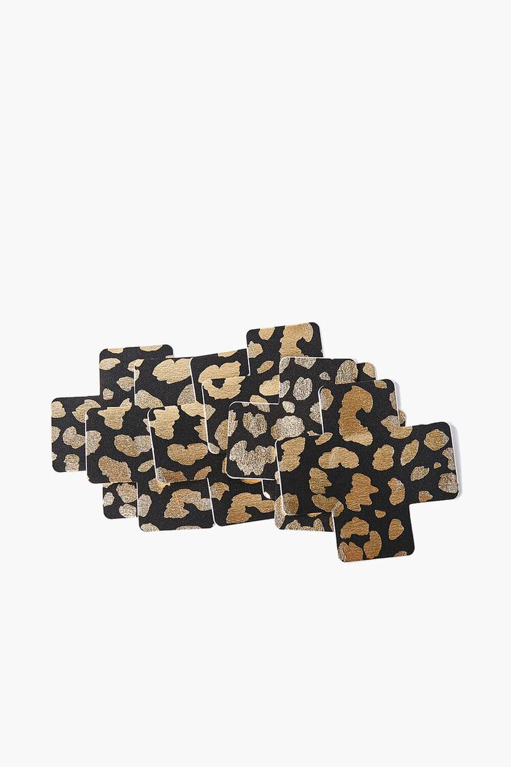 BLACK/MULTI Leopard Cross Nipple Cover Set, image 1