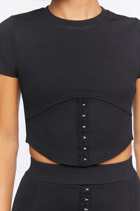BLACK Corset Crop Top & Mini Skirt Set, image 5