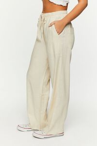 KHAKI Linen-Blend Mid-Rise Pants, image 3