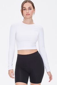 WHITE Active Seamless Cutout Top, image 3