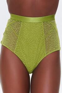 GREEN Mesh Embroidered Panties, image 2