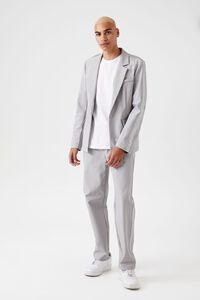 GREY/GREY Notched Button-Front Blazer, image 4