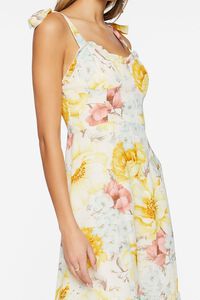IVORY/MULTI Floral Print Midi Dress, image 5