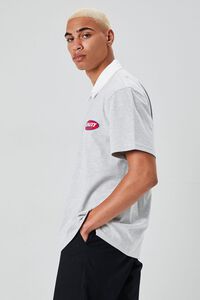 HEATHER GREY/MULTI Utility Department Patch Polo Shirt, image 2