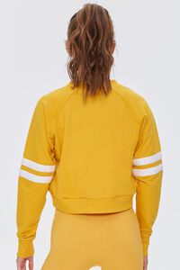 YELLOW/WHITE Active Varsity-Striped Pullover, image 3