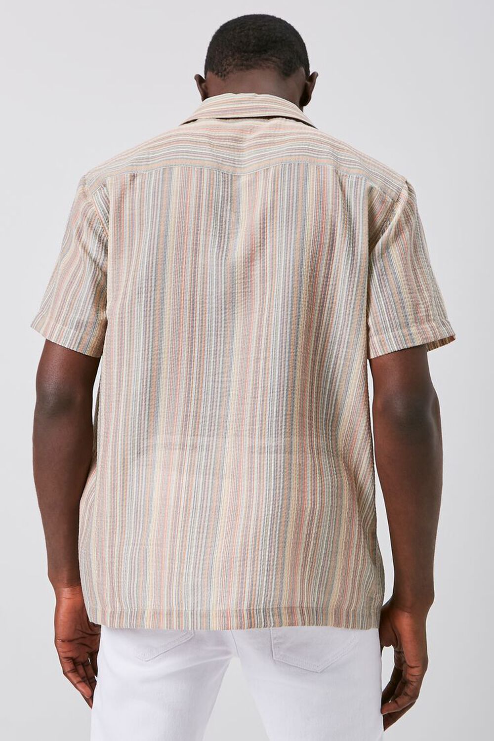 TAUPE/MULTI Classic Fit Striped Print Shirt, image 3