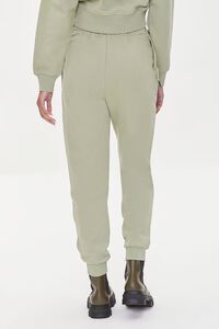 GREEN French Terry Lace-Up Joggers, image 4