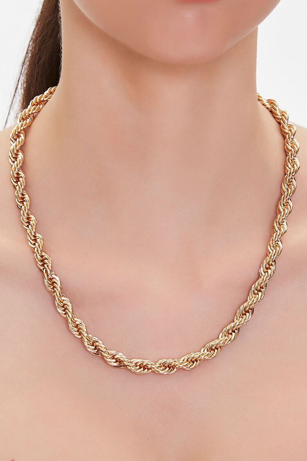 GOLD Twisted Chain Necklace, image 1