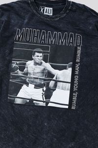 BLACK/WHITE Muhammad Ali Graphic Oil Wash Tee, image 3