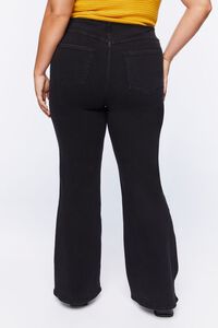 WASHED BLACK Plus Size High-Rise Flare Jeans, image 4