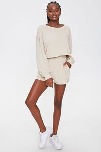 TAUPE Celestial Graphic Pullover & Shorts Set, image 4