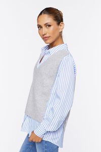 GREY/MULTI Sweater Vest Combo Shirt, image 2