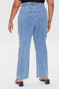 MEDIUM DENIM Plus Size Distressed Chain Jeans, image 4