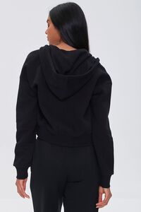BLACK Basic Fleece Zip-Up Jacket, image 3