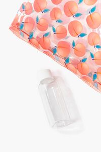 CLEAR/MULTI Peach Makeup Bag & Bottle Set, image 3