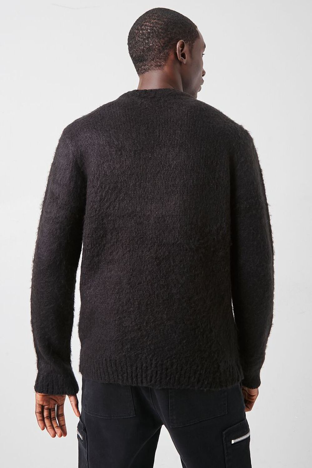 BLACK Brushed Purl Knit Sweater, image 3