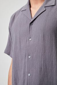 GREY Seersucker Button-Front Shirt, image 5