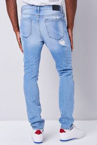 MEDIUM DENIM Premium Distressed Slim-Fit Jeans, image 4